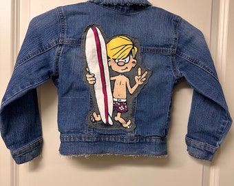 Kids size 5 surfer jean jacket