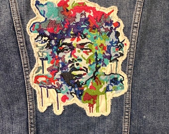 Jimi Hendrix embroidered Jean jacket