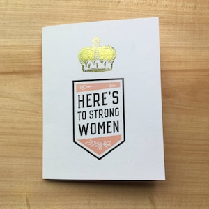 Carte de fête des mères - « ici est de femmes fortes » + « pouvons nous les connaissons, nous soyons eux et nous pouvons les relever. Bonne fête maman »