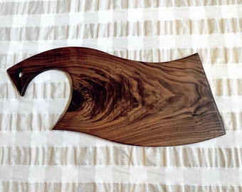 Charcuterie Board, New Home Gift, Chopping Board, Wood Serving Board, Black Walnut Serving Board, Cleaver Serving Board.