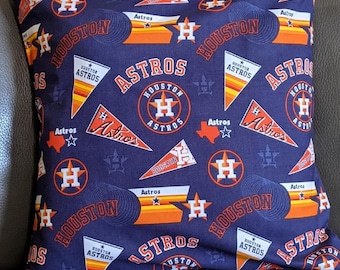 Astros Pennant Decorator Pillow Cover-16" x 16"-Pillow Form Not Included-Free Shipping