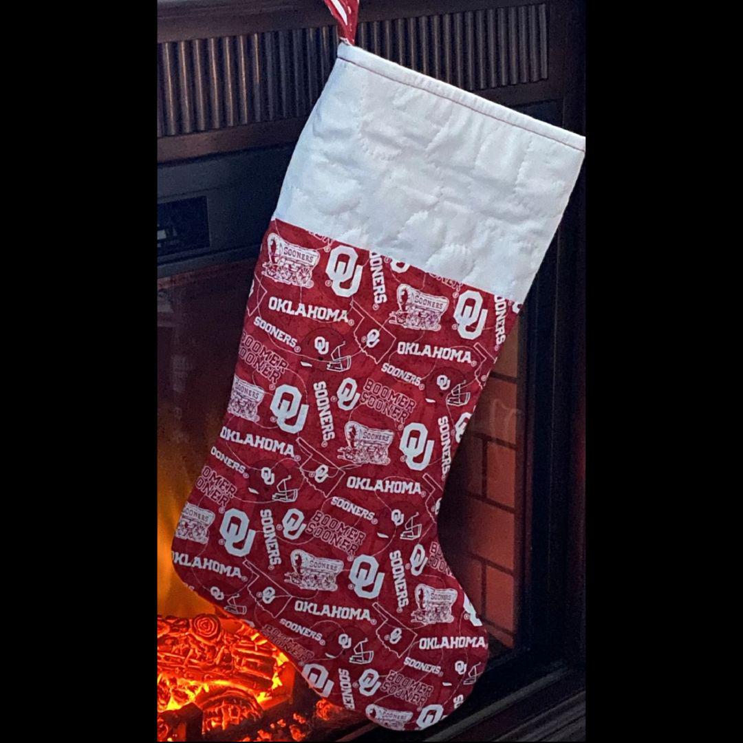 Christmas Stocking-Oklahoma University Sooners-Logos-Covered Wagon