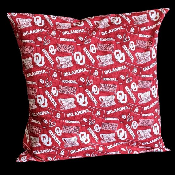 Oklahoma Sooners Decorator Throw Pillow Cover-Pillow Form Not Included-Free Shipping