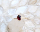 Garnet 14k Gold Filled Ring Size 5