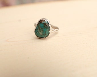 Turquoise Nugget ~ Sterling Silver ~ Size 7
