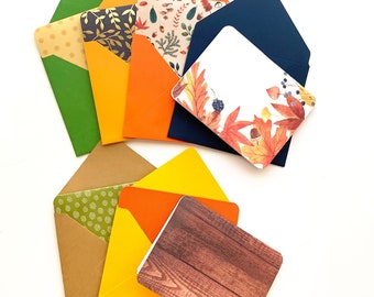 Herbst-Karten und Umschläge, leere Notizkarten, süße fallen stationär, Thanksgiving Briefpapier, Karten mit Kürbissen, verschiedene Herbst Note Karten,