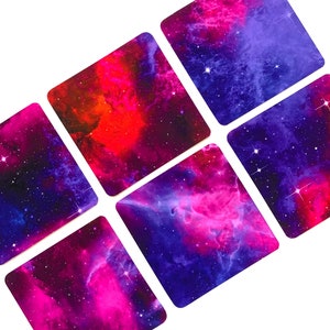 Galaxy note cards, mini space greeting cards, tiny blue envelopes, cute galaxy stationery, 3x3 note cards with envelopes, galaxy stationary