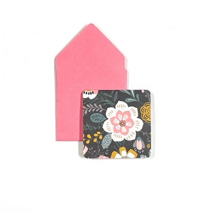 Mini-cartes florales, cartes de papeterie vierges, mini-notes, cartes fixes, étiquettes-cadeaux avec enveloppes, mini-jeu de cartes, boîtiers de cartes, coffret cadeau