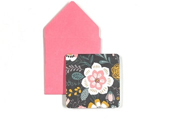 Florale Minikarten, blanko Briefpapierkarten, MiniNotizen, Briefpapierkarten, Geschenkanhänger mit Umschlägen, Minikartenset, Karteneinfassungen, Geschenkset