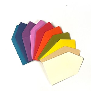 Ensemble d'enveloppes de couleurs assorties, enveloppes vierges, enveloppes carrées 3x3, boîtiers de livre d'or, mini enveloppes, enveloppes en carton gras