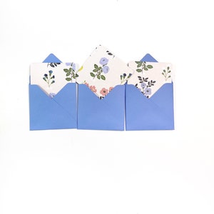 Blumen Minikarten, Geschenkpapierkarten, kleine Briefkarten, Geschenkkarten, Geschenkkarten, Blankoanhänger, Minikarten mit Umschlägen