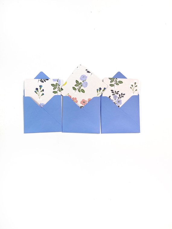 Floral Mini Cards Gift Wrap Cards Small Note Cards Floral 