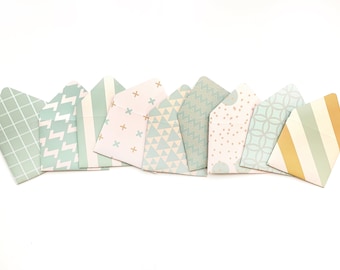 Gift Card enveloppen, telefoonkaart enveloppen, 3x4 enveloppen, Tiny dank u kaarten, mini enveloppen, kleine briefpapier set, mooie enveloppen