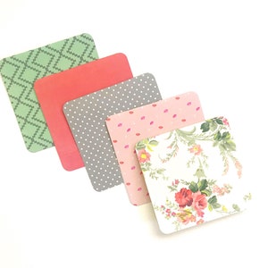 Tarjetas 5x5 en blanco, lindo juego de tarjetas de notas, papelería bonita, sólo porque las tarjetas, cualquier ocasión tarjetas, conjunto de regalo de la tarjeta, conjunto de regalo estacionario floral
