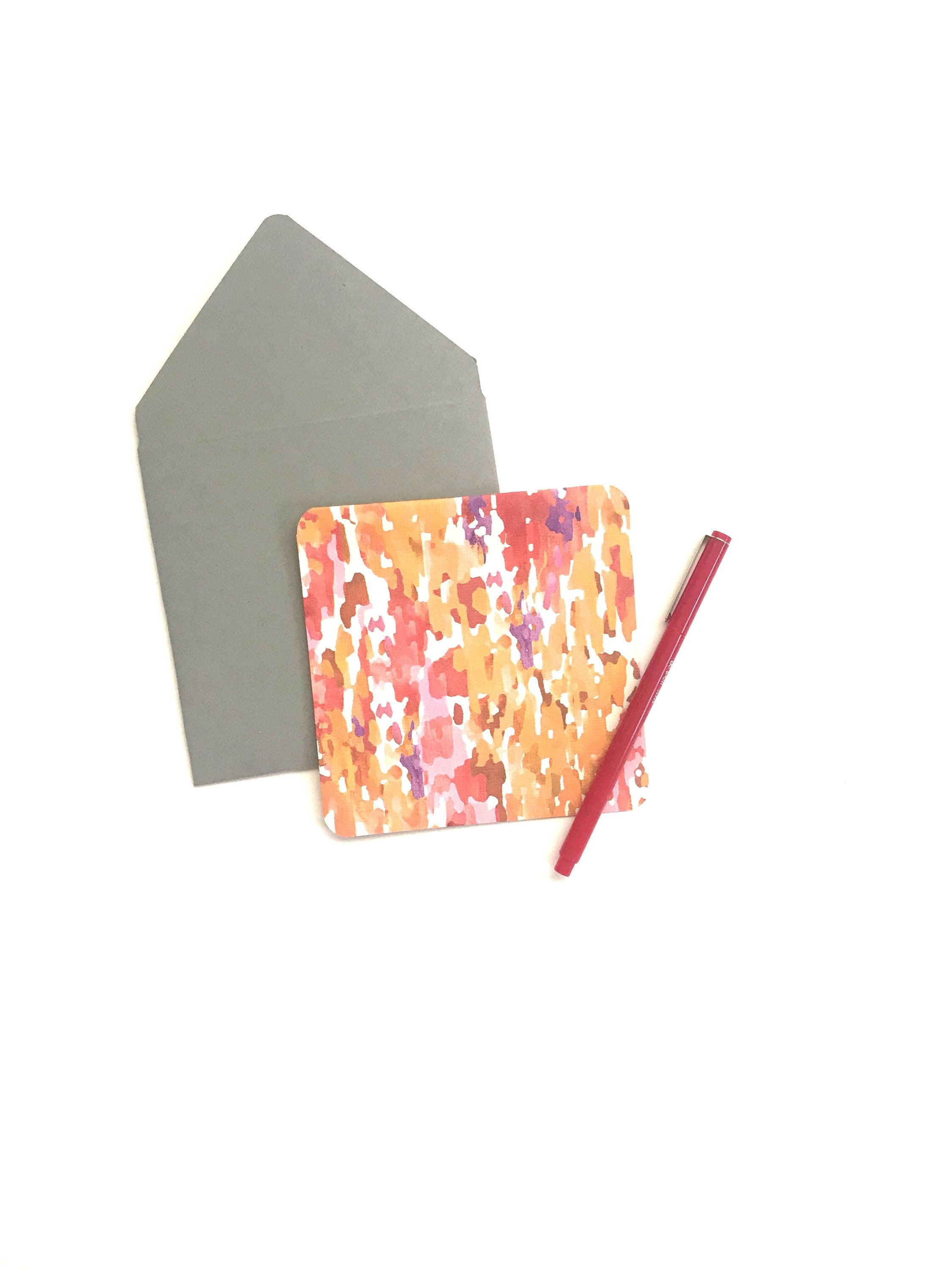 5x5 Square stationery cards blank note cards thank you Etsy