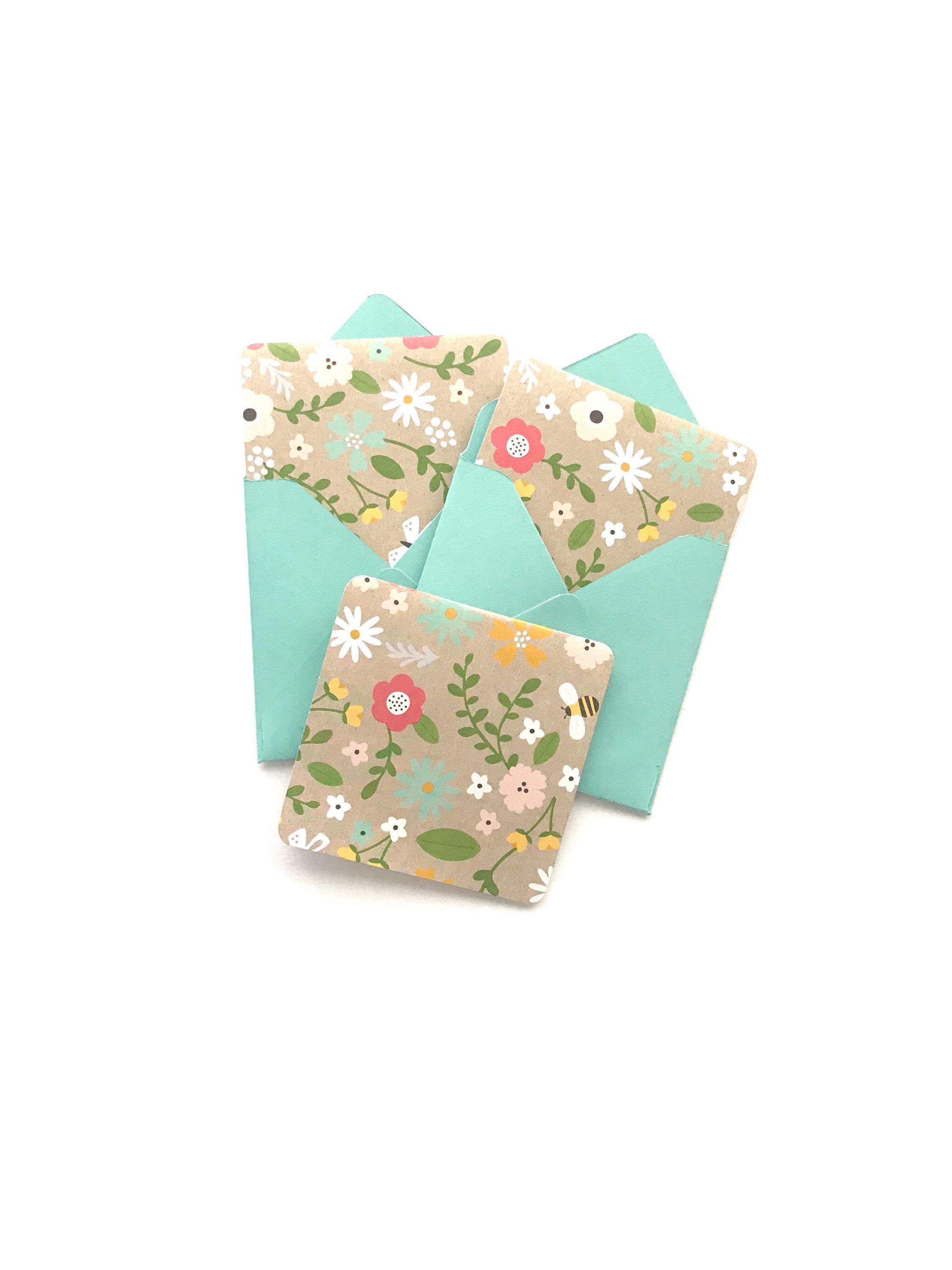 Kraft Mini Cards Small Square Cards Tiny Note Cards Cute Etsy Denmark