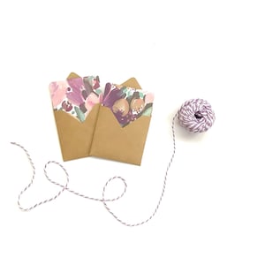 Floral mini cards, small stationery cards, gift tags with envelopes, blank mini cards, 3x3 cards, card enclosures, square cards, gift card