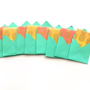 Pineapple stationery, pineapple mini cards, blank stationary cards, gift tags with envelope, pineapple gift tags, stationery set, 3x3 cards
