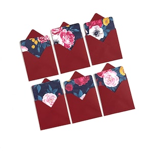 Biglietti per appunti lunatici, cartoleria vuota in grassetto, piccole note d'amore, piccole carte quadrate, carte fiorista, biglietti di ringraziamento floreali, biglietti mini note vuoti
