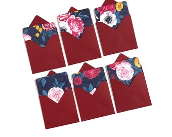 Cartes de note Moody, papeterie audacieuse vierge, petites notes d'amour, petites cartes carrées, cartes de fleuriste, cartes de remerciement florales, mini cartes de note vierges