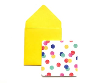 Polka dot mini cards, gift wrap cards, small note cards, simple gift wrap, card enclosures, gift cards, blank tags, mini card envelopes
