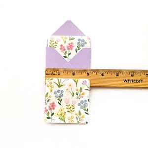 Mini-cartes florales, cartes de papeterie vierges, mini-billets, cartes de papeterie, étiquettes-cadeaux avec enveloppes, jeu de mini-cartes, pièces jointes pour cartes, coffret cadeau