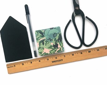 Mini cards, small note cards, lunchbox notes, love notes, tiny square cards, cards with flowers, 3x3 note card, mini envelopes, small cards