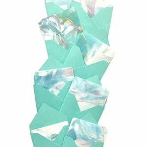 Geode Grußkarten, Mini Kristall Grußkarten, kleine Briefumschläge, niedliche Marmor Briefpapier, 3x3 Notizkarten mit Umschlägen, Marmor BriefpapierKarte