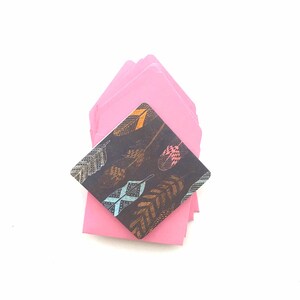Small stationery cards, cute stationary, mini envelopes, blank note cards, 3x3 square cards, feather cards, tiny stationery, arrow cards