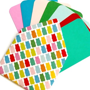 Rainbow Stationery, Mini envelopes, blank note cards, mini cards, gift tags with envelopes, patterned envelopes, summer stationary cards