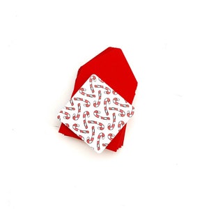 Notitiekaarten voor snoepgoed, schattig kerstbriefpapier, briefpapier voor de feestdagen, kleine cadeaukaarten, briefjes van elf, blanco minikaarten, klein kaartje