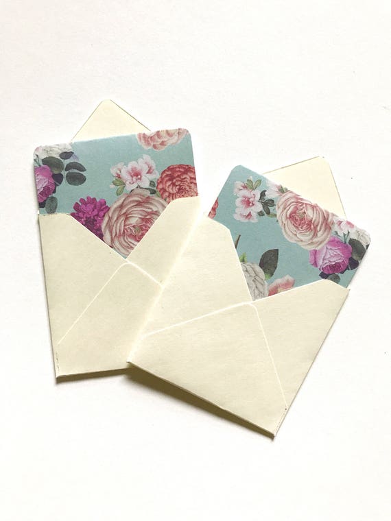 floral mini cards gift wrap cards small note cards floral gift wrap card enclosures gift cards blank tags mini cards with envelopes small note cards