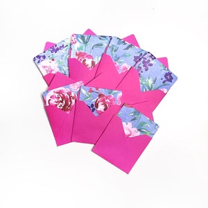Cute floral mini cards, blank thank you’s, just because cards, love notes, cards with flowers, watercolor floral gift, lunchbox notes