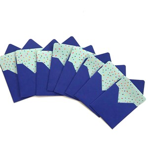 Mini cards with envelopes, polka dot cards, stationery cards, small square stationary cards, 3x3 cards, card stock envelopes, note cards