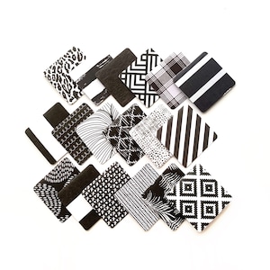 Mini cartões pretos, cartões para presentes, materiais de envio, cartões fofos, mini cartões 3x3, cartões de embalagem de presente, cartões minúsculos para envio