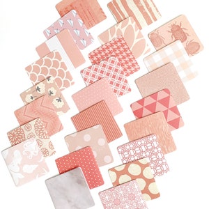 Mini carte Corallo, carte per regali, materiali di spedizione, simpatici bigliettini, mini carte 3x3, carte regalo, piccole carte per la spedizione