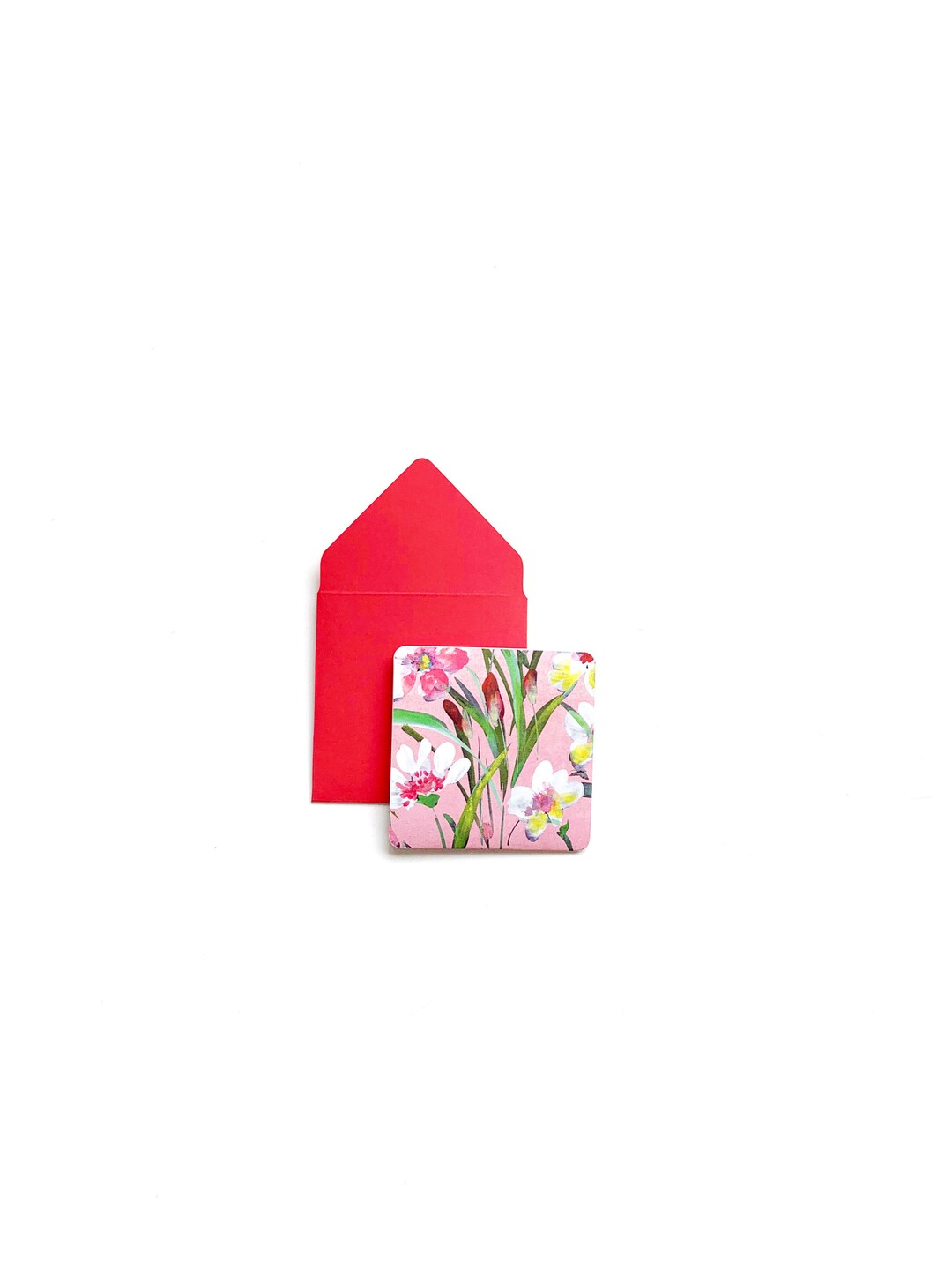 Floral Mini Note Cards, Blank Stationery Cards, Tiny Envelopes, Cute