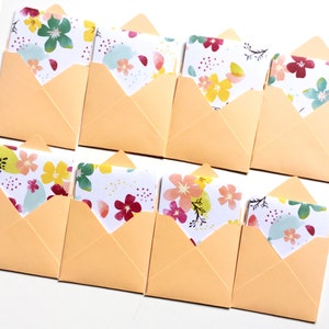 Minikaarten, kleine notakaarten, lunchboxnota's, giftmarks, liefdesnota's, lunchnota's, cadeaubonnen, boeketkaarten, vierkante kaarten, bloemenkaart
