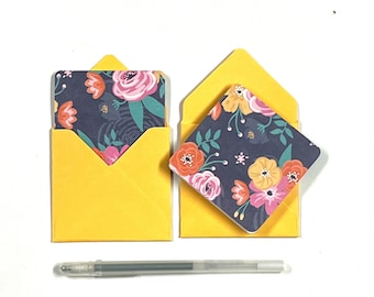 Cartes de notes moroses, papeterie vierge audacieuse, petites notes d’amour, petites cartes carrées, cartes de fleuriste, cartes de remerciement florales, mini-cartes de notes vierges