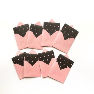 Mini-liefdesbriefjes, valentijnskaarten, kleine enveloppen, kleine notitiekaarten, blanco vierkante kaart, hartkaarten, kleine wenskaart, liefdesbriefjes, kaart van 3 x 3