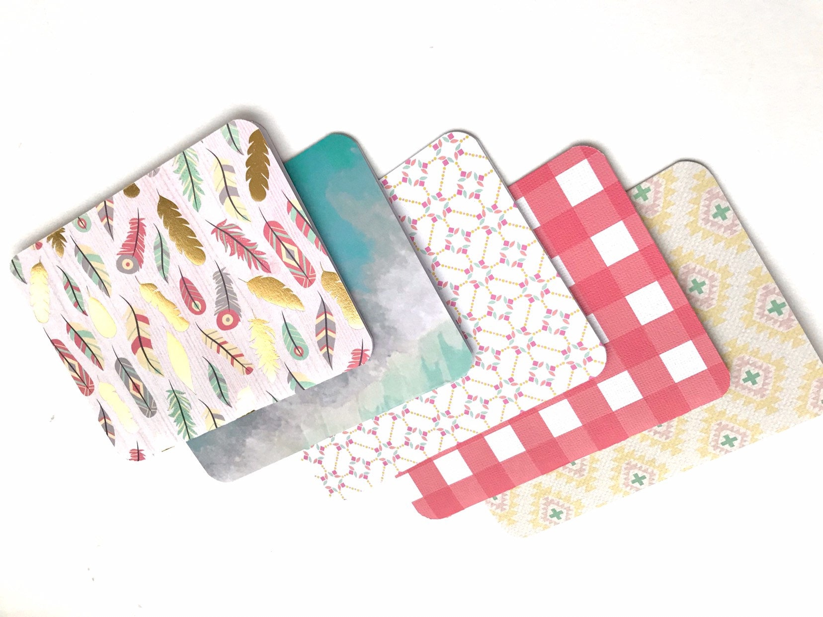 Five Cute Blank Note Cards, Cards With Envelopes, Cute Stationery Set ...