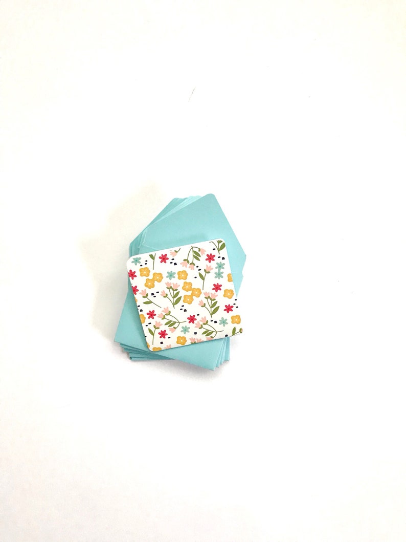 floral cards for bouquets stationery set simple gift wrapping Cute mini cards blank thank you cards tiny envelope cards with envelopes