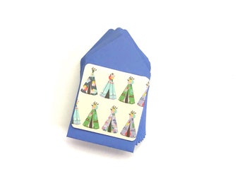 Boho-Mini-Karten, Boho Geschenk wickeln, kleine Anmerkungskarten, quadratischen Grußkarten, Karte Gehäuse, Geschenk-Karten, leere Tags, Mini-Umschläge, Briefpapier