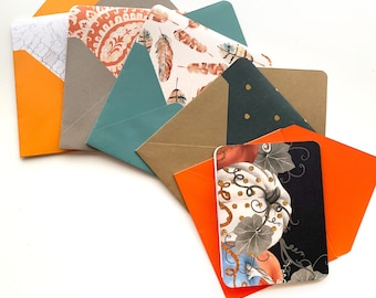 Herbst-Karten und Umschläge, leere Notizkarten, süße fallen stationär, Thanksgiving Briefpapier, Karten mit Kürbissen, verschiedene Herbst Note Karten,