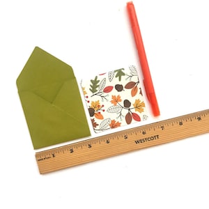 Mini cartões de outono, conjunto de 8 cartões de nota, cartões de agradecimento, artigos de papelaria de outono, papel de carta fofo de outono, cartões de agradecimento em branco