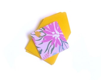 Minikarten mit Umschlägen, kleine Grußkarten, kleine Umschläge für Geschenk, Gastgeschenk für die Gastfamilie, kleines Briefpapier-Set, 3x3 Geschenkkarte, quadratische Geschenknachricht