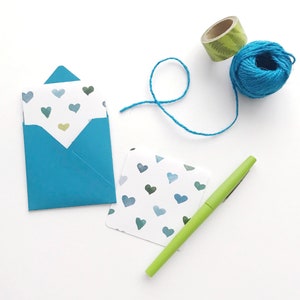 Mini tarjetas, tarjetas de nota pequeñas, notas de la lonchera, etiquetas de regalo, notas de amor, notas del almuerzo, tarjetas de regalo, tarjetas de ramo, tarjetas cuadradas, tarjetas de San Valentín