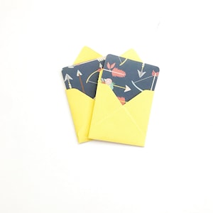 Small stationery cards, cute stationary, mini envelopes, blank note cards, 3x3 square cards, feather cards, tiny stationery, arrow cards