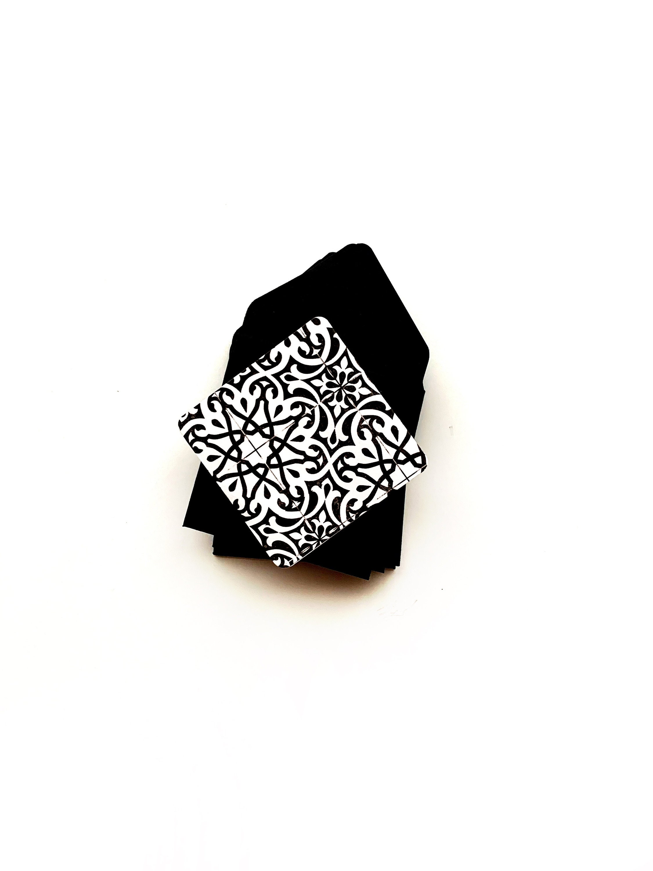 Black and white cards blank mini cards simple stationery Etsy