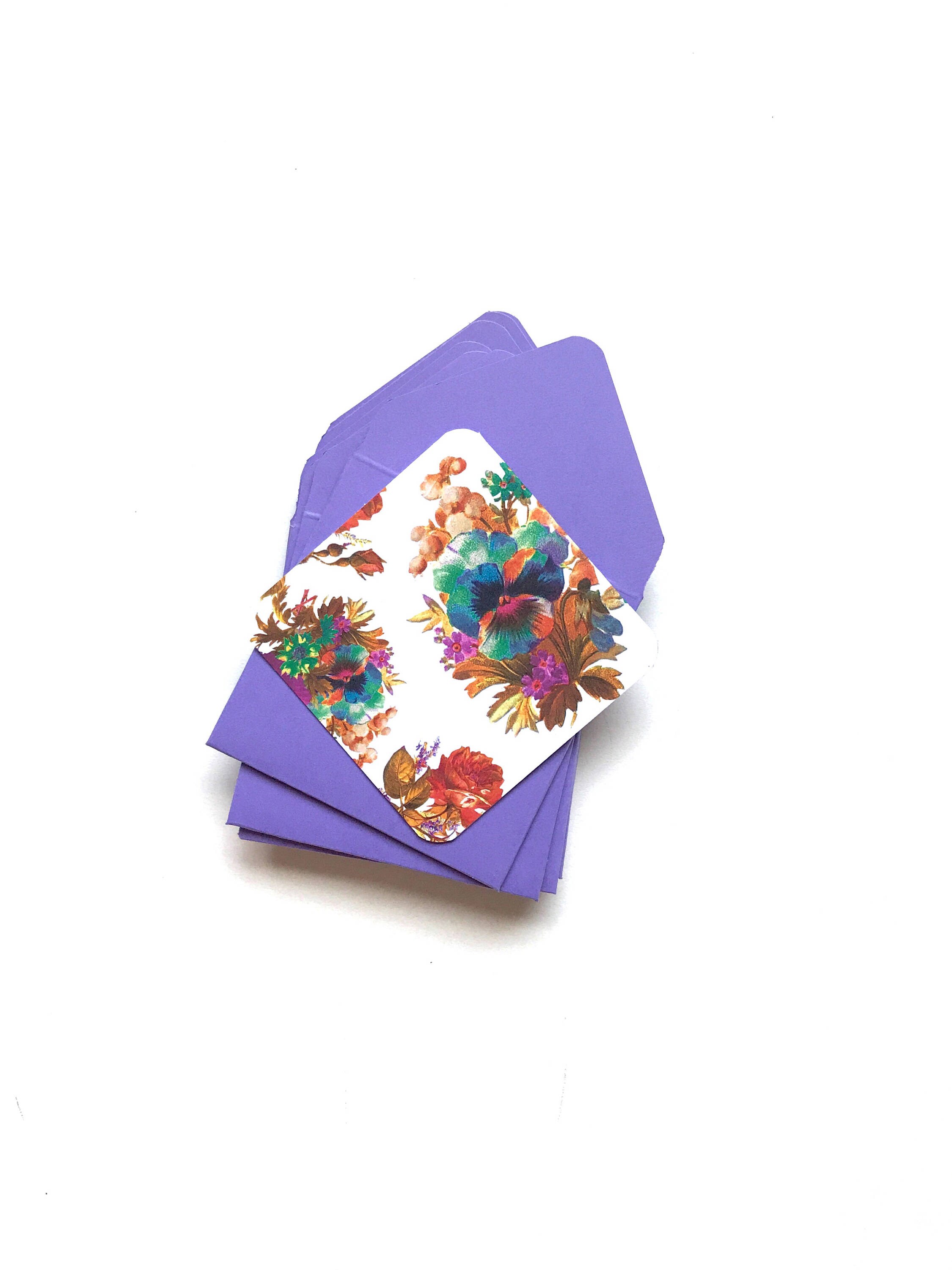 Set of 8 Mini Cards With Envelopes, Blank Note Cards, 3x3 Envelopes ...